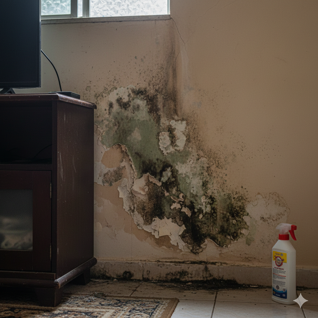O mofo causa uma série de doenças e crises respiratórias / IA