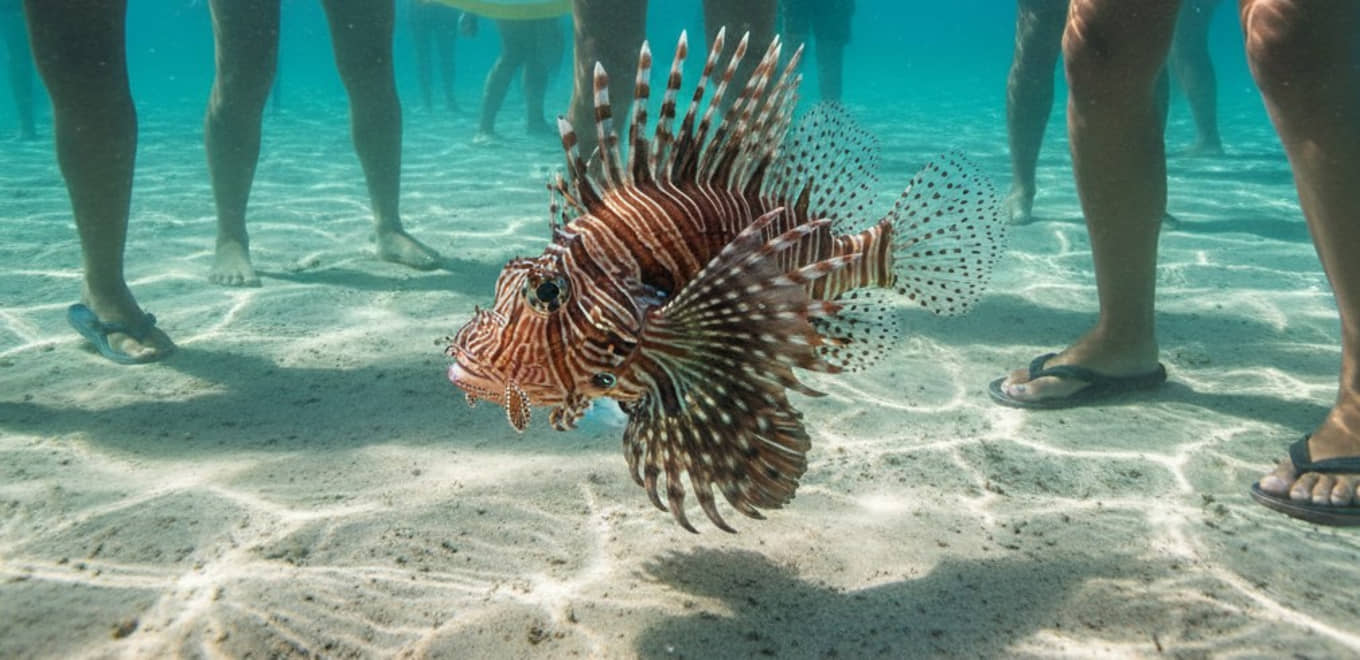 O peixe-leão já representa um perigo nas praias do litoral brasileiro e muitos nem sabem disso