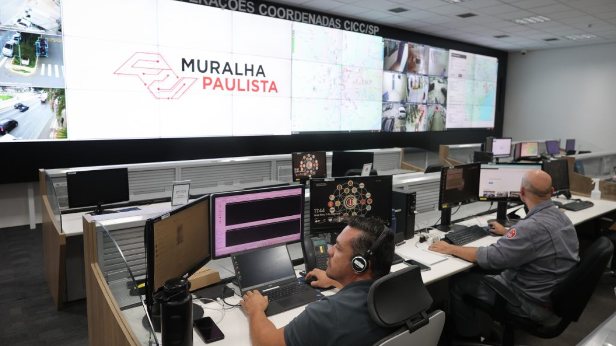 O programa Muralha Paulista reúne quase 100 mil câmeras interligadas em todo o Estado