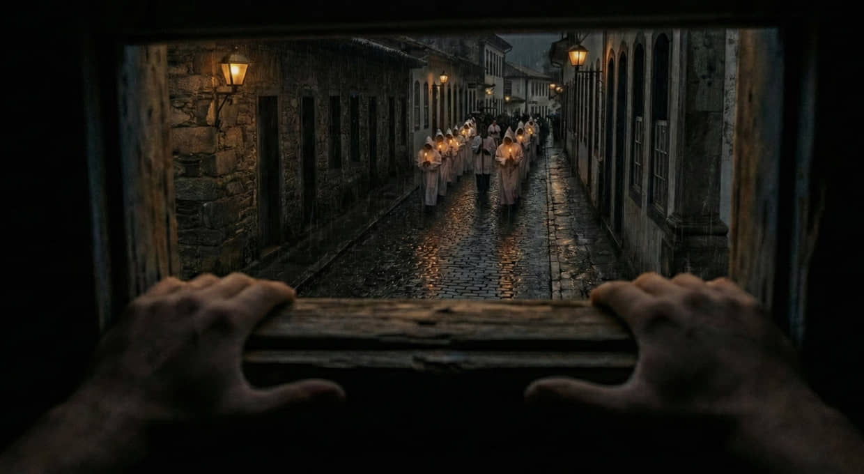 Durante a quaresma, não se deve espiar pela janela às sextas-feiras após meia-noite