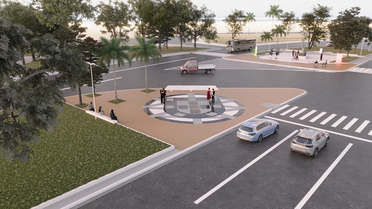 Canteiro central do Itararé receberá reurbanização completa, ligando a Ilha Porchat à divisa com Santos (Divulgação/PMSV)