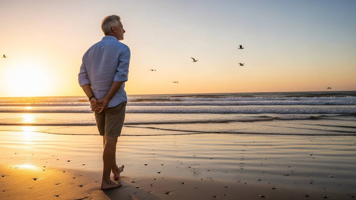 À primeira vista, parece apenas uma postura confortável