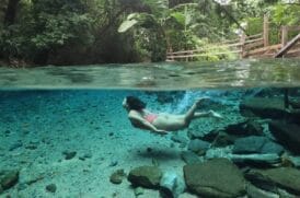 Rio Azuis, localizado em Aurora do Tocantins, considerado o menor rio do país