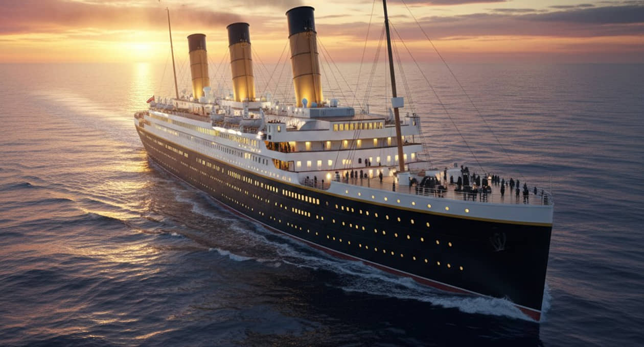 O navio Titanic II é uma réplica com alterações de segurança do original, de 1912