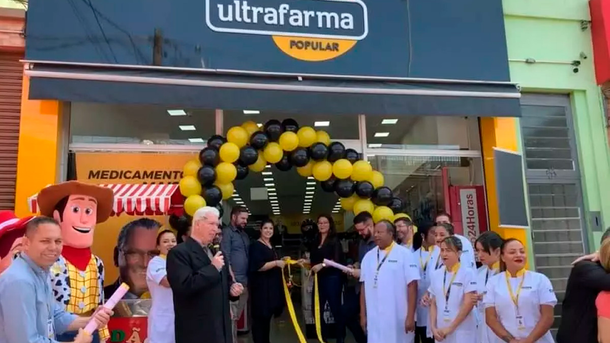 A nova loja terá cerca de 3 mil metros quadrados e reunirá farmácia, manipulação e ótica em um único espaço. Divulgação/Ultrafarma