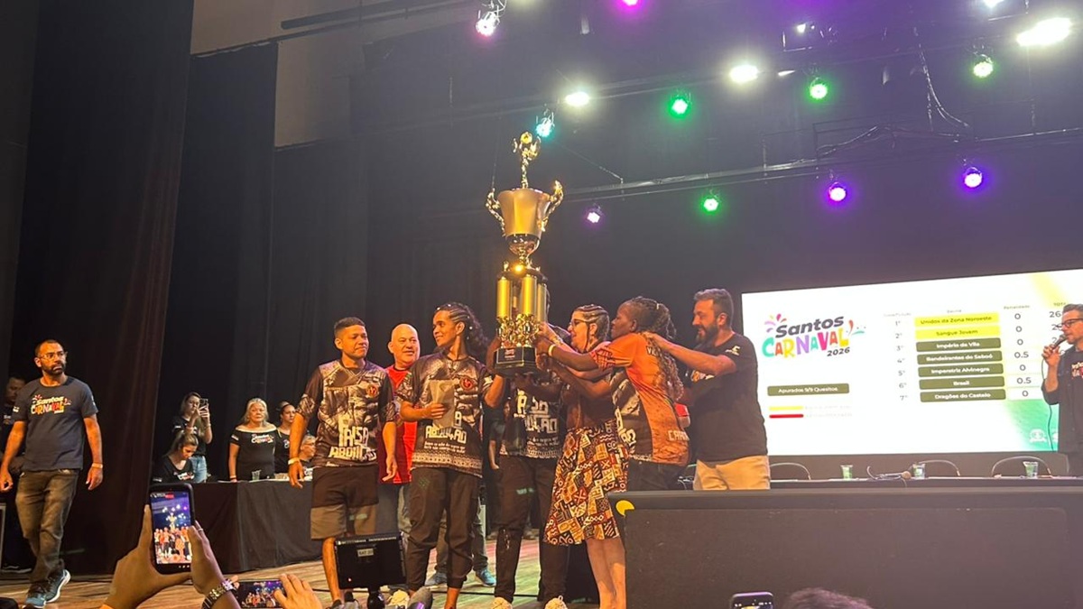 Unidos da Zona Noroeste se consagrou campeã do Grupo de Acesso do Carnaval de Santos 2026