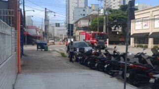 Um encanamento da rede de gás estourou no cruzamento entre as ruas Lobo Viana e Oswaldo Cruz