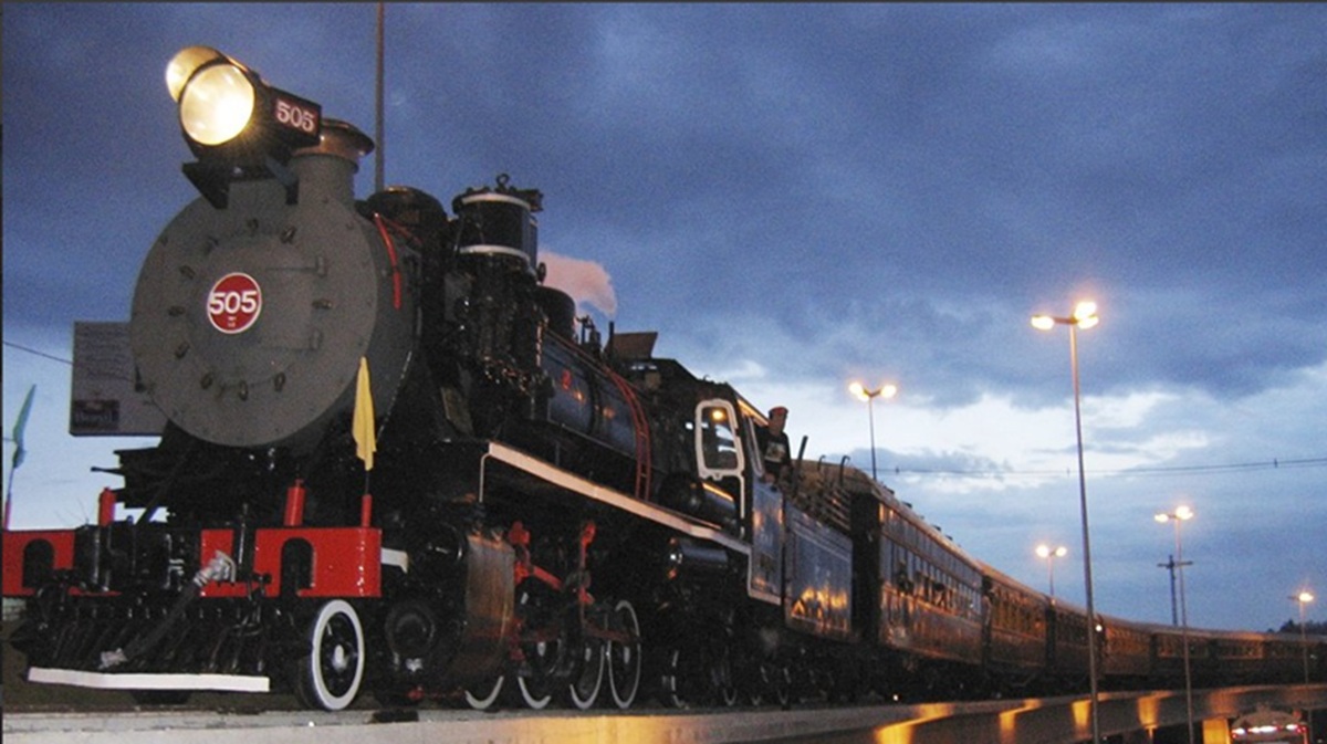 As viagens acontecem em vagões históricos e estilizados, muitos com serviço de bordo