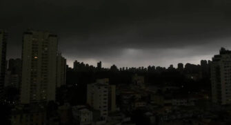 Temporal se formando em SP por causa da ação do ZCAS