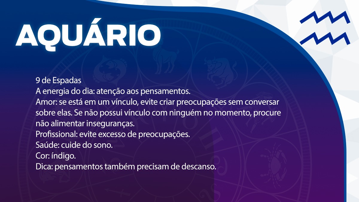 Previsão para Aquário / Arte/DL