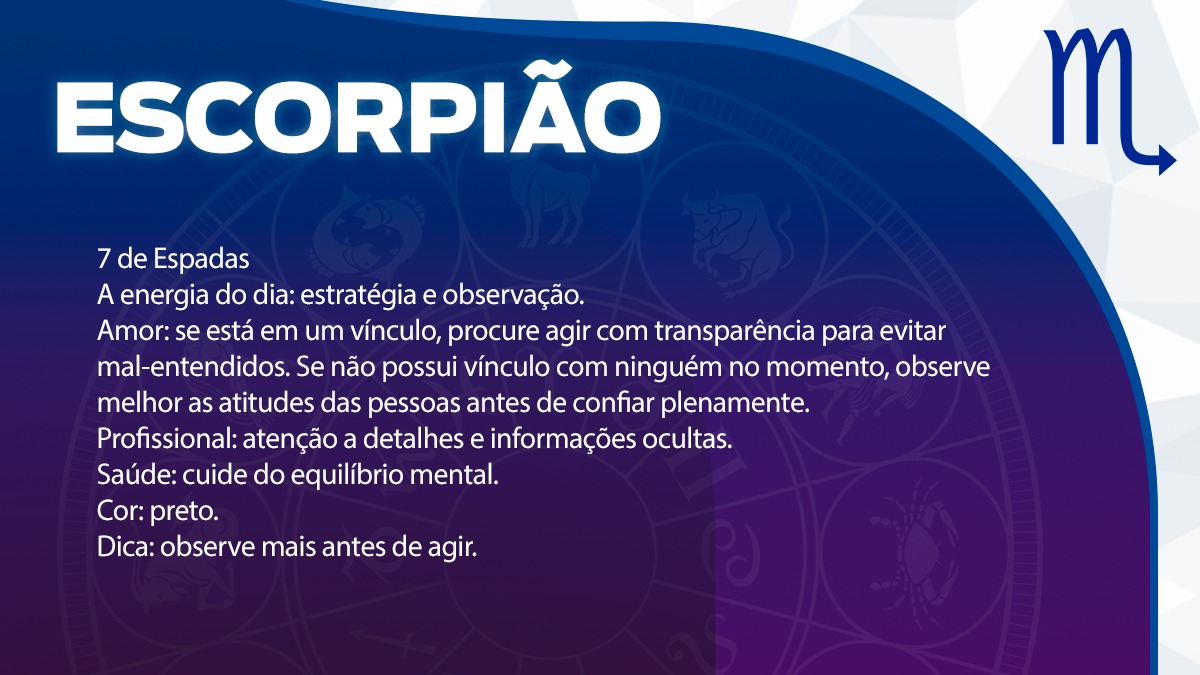 Previsão para Escorpião / Arte/DL