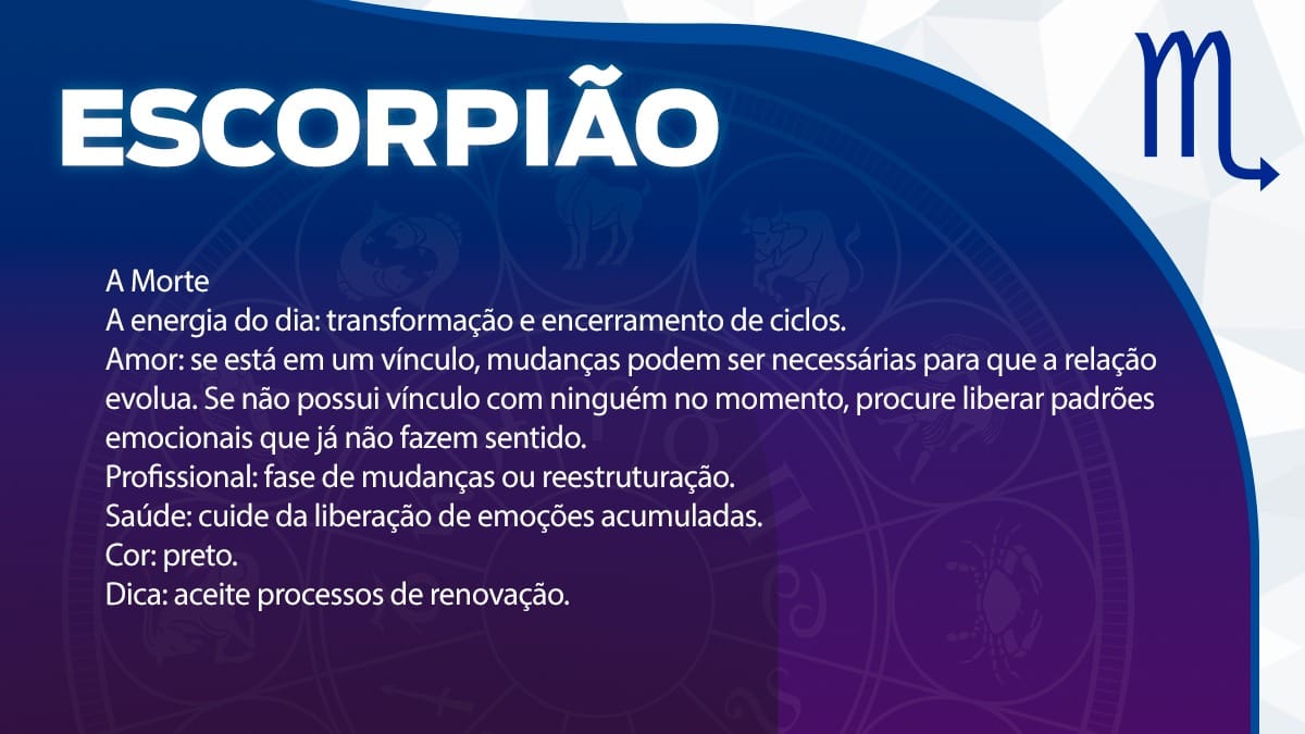 Previsão para Escorpião / Arte/DL