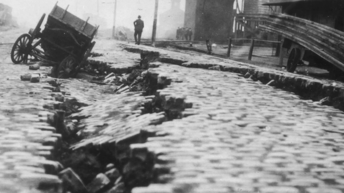 Em 1906, um abalo de magnitude 7,8 devastou San Francisco e deixou mais de 3 mil mortos / Reprodução/Youtube