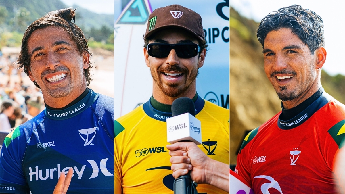 Miguel Pupo, Yago Dora e Gabriel Medina foram os destaques do Brasil em Bells Beach