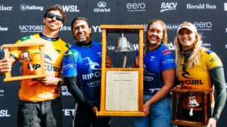 Yago Dora, Miguel Pupo, Gabriela Bryan e Molly Picklum subiram ao pódio em Bells Beach
