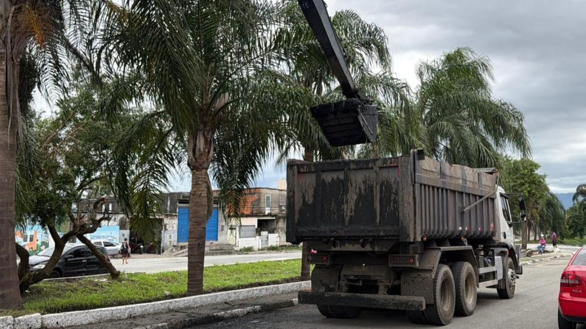 O trabalho consiste na remoção de sedimentos como areia, lodo, lixo e vegetação, aumentando a vazão / Divulgação/PMSV