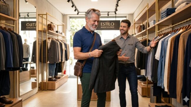A boa notícia é que a elegância na maturidade não exige roupas caras, mas sim o ajuste certo