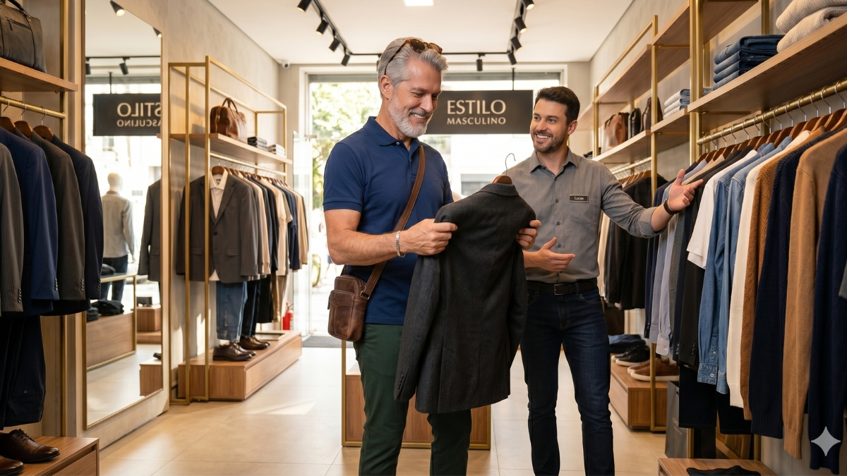 A boa notícia é que a elegância na maturidade não exige roupas caras, mas sim o ajuste certo