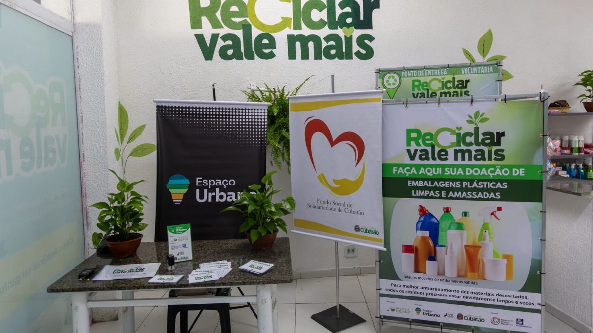Após a inauguração no Centro, a Prefeitura de Cubatão planeja levar o Espaço Eco Troca para outros bairros. O objetivo é criar uma cultura permanente de sustentabilidade aliada à geração de renda para as famílias cubatenses. /Divulgação