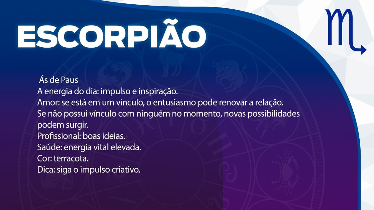 Previsão para Escorpião / Arte/DL