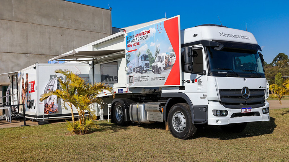 A iniciativa faz parte do projeto CDHU Móvel, que percorre cidades do estado de São Paulo