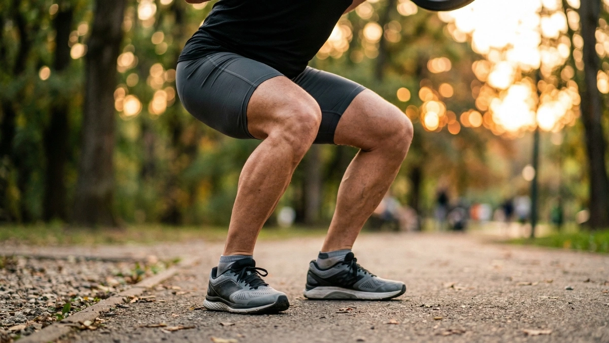 O antídoto contra a sarcopenia: a execução correta do agachamento recruta os maiores grupos musculares, revertendo a perda natural de força e energia