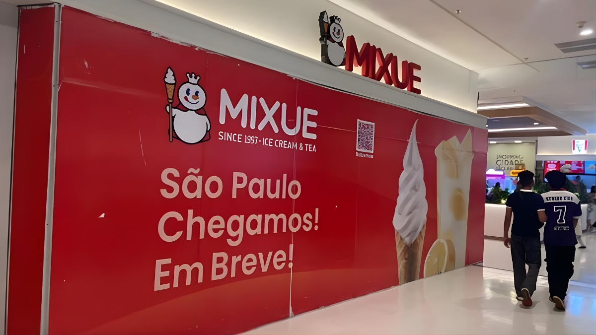 A primeira unidade da Mixue foi instalada no Shopping Cidade São Paulo, na Avenida Paulista (Divulgação)