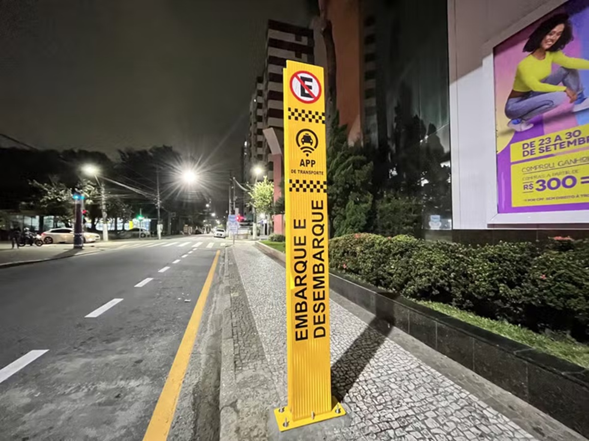 A cidade já tem pontos exclusivos para embarque e desembarque de passageiros