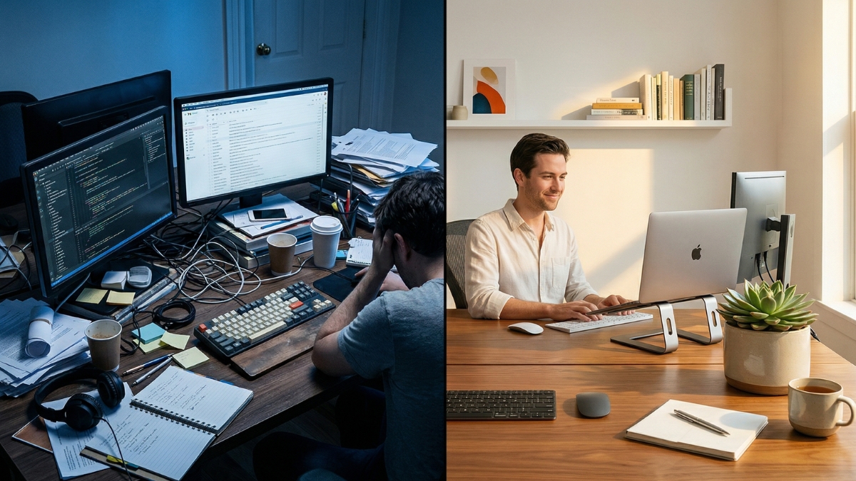 Por que o cansaço crônico começa na sala: a ciência explica como escolhas precisas no lar eliminam a fadiga mental diária