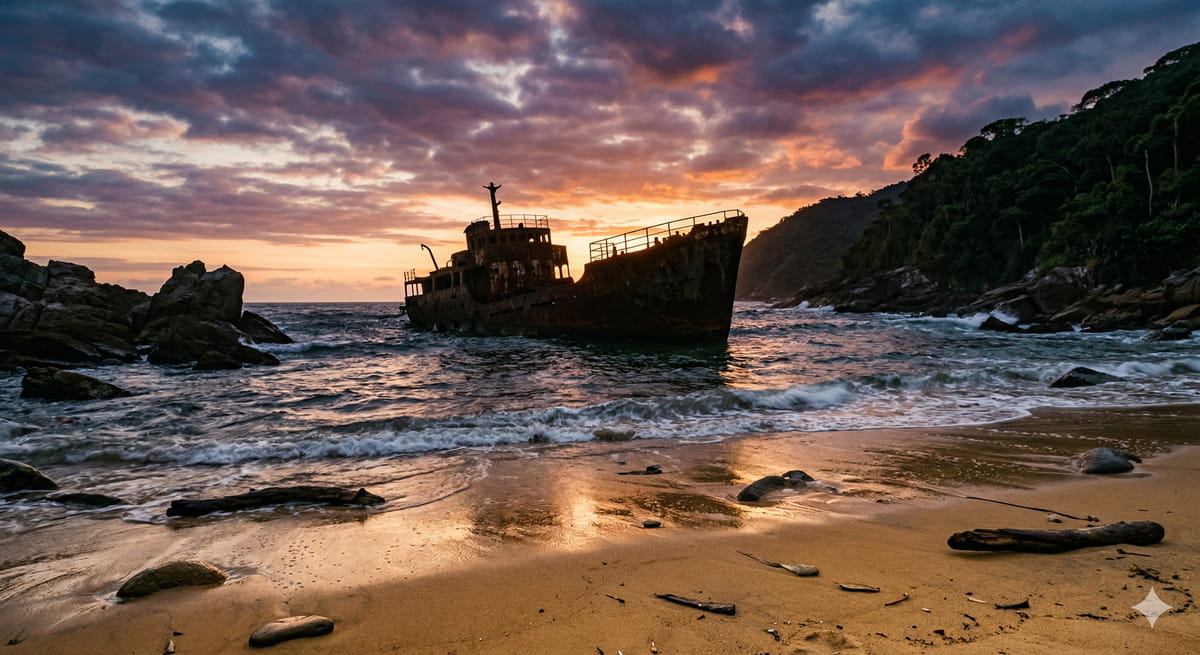 Relatos populares dizem que, ao entardecer, é possível ouvir sons estranhos vindos do mar ou da mata