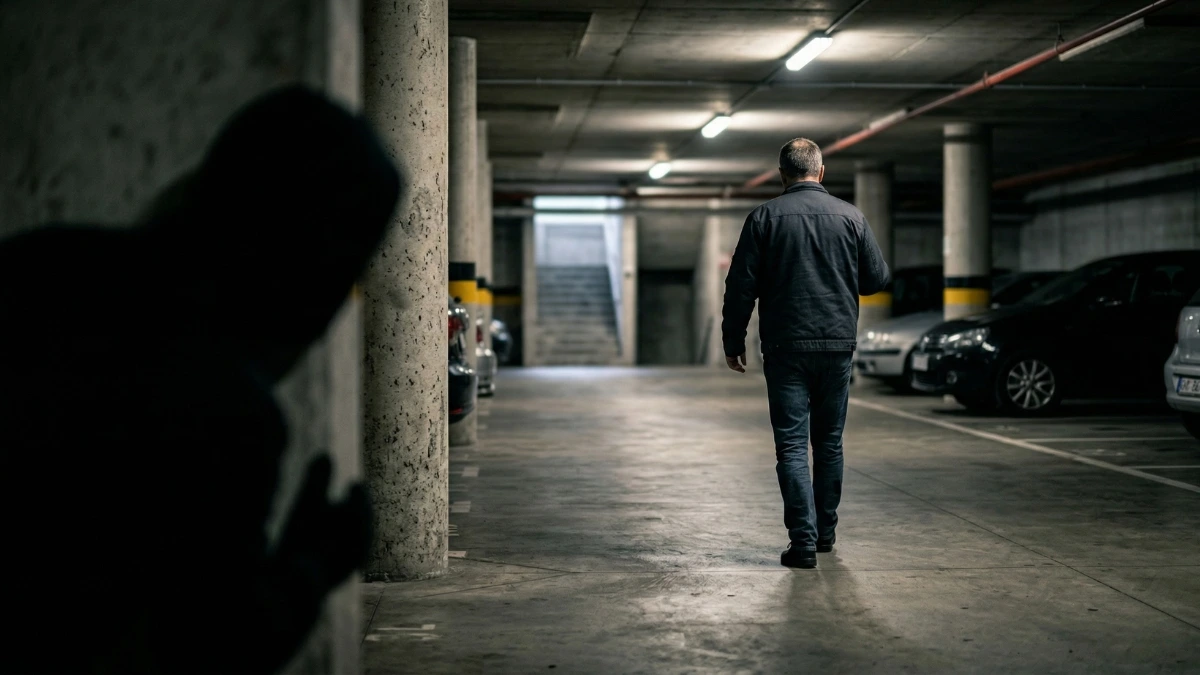 O falso alívio: ao acionar o alarme de costas e ir embora, motoristas deixam o caminho livre para a ação rápida das quadrilhas em shoppings
