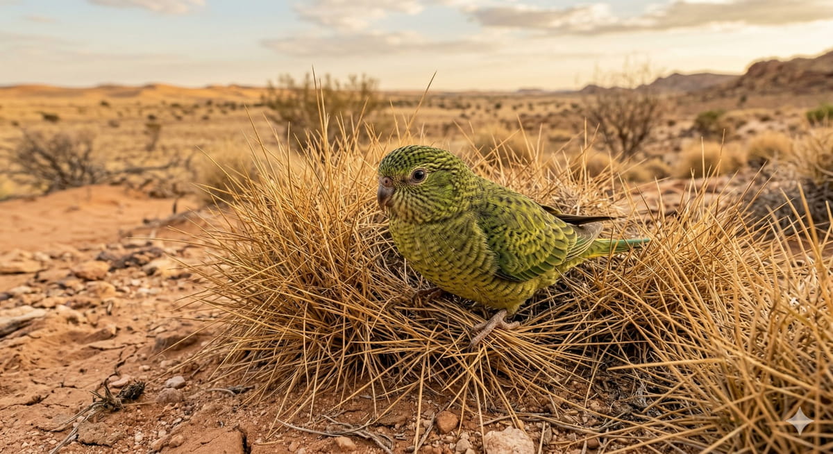 O papagaio-noturno (Pezoporus occidentalis), uma das espécies mais misteriosas do planeta, foi redescoberto no interior da Austrália