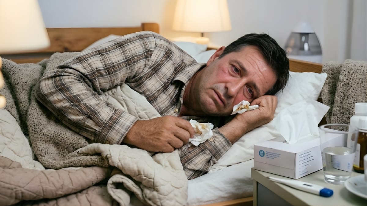 A gripe é uma infecção do sistema respiratório, provocado pelo vírus da influenza, com grande potencial de transmissão entre pessoas (Google Gemini/Imagem Gerada por IA)