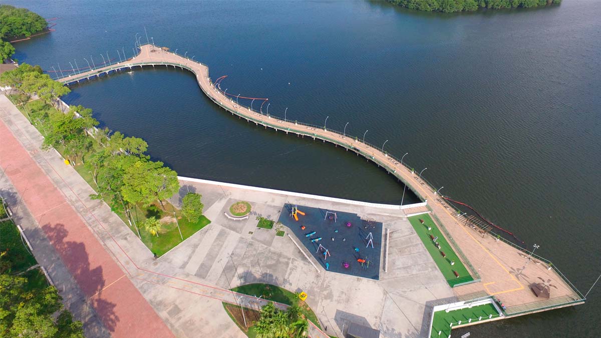 Outro ponto importante é o Píer do Jardim Casqueiro, um dos principais espaços de lazer e convivência da cidade. Renan Lousada/DL