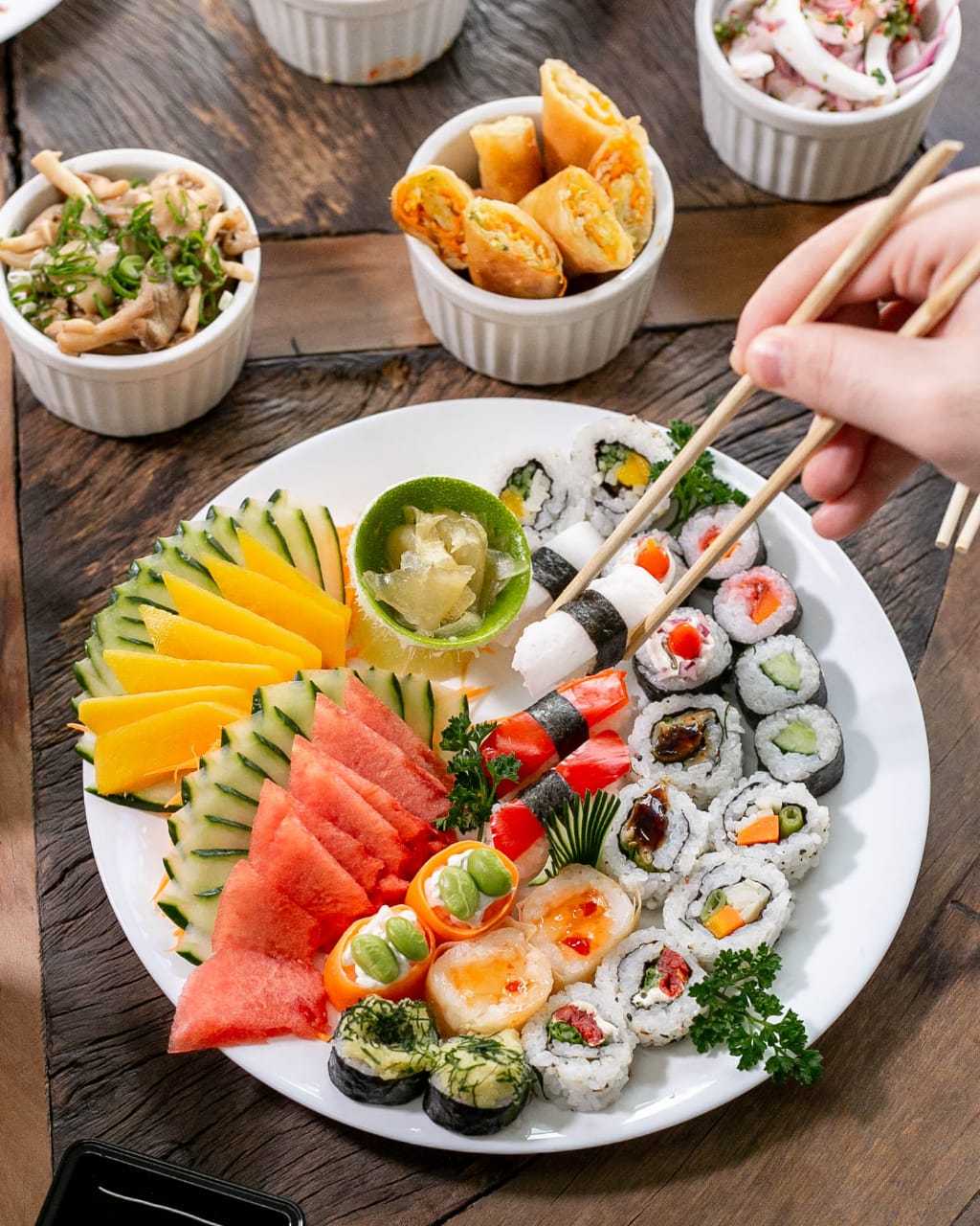 Com opções veganas, sem lactose e algumas sem glúten, o restaurante Dom Pepino funciona de segunda à sexta, das 11h às 15h (Foto: Divulgação)